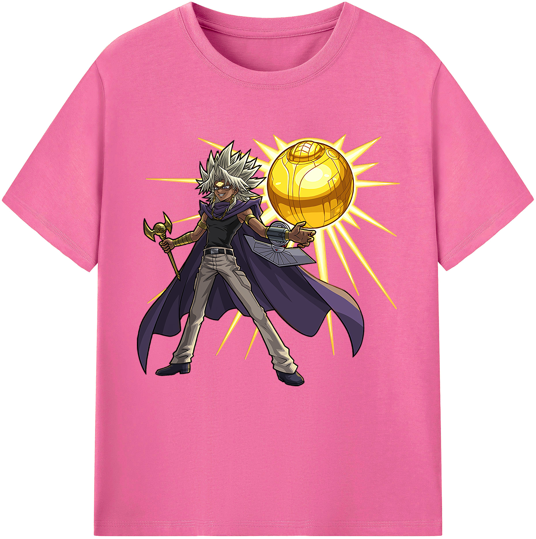 （画像用） 遊☆戯☆王 Yu-Gi-Oh! レディースカジュアルプリントTシャツ（綿100％）